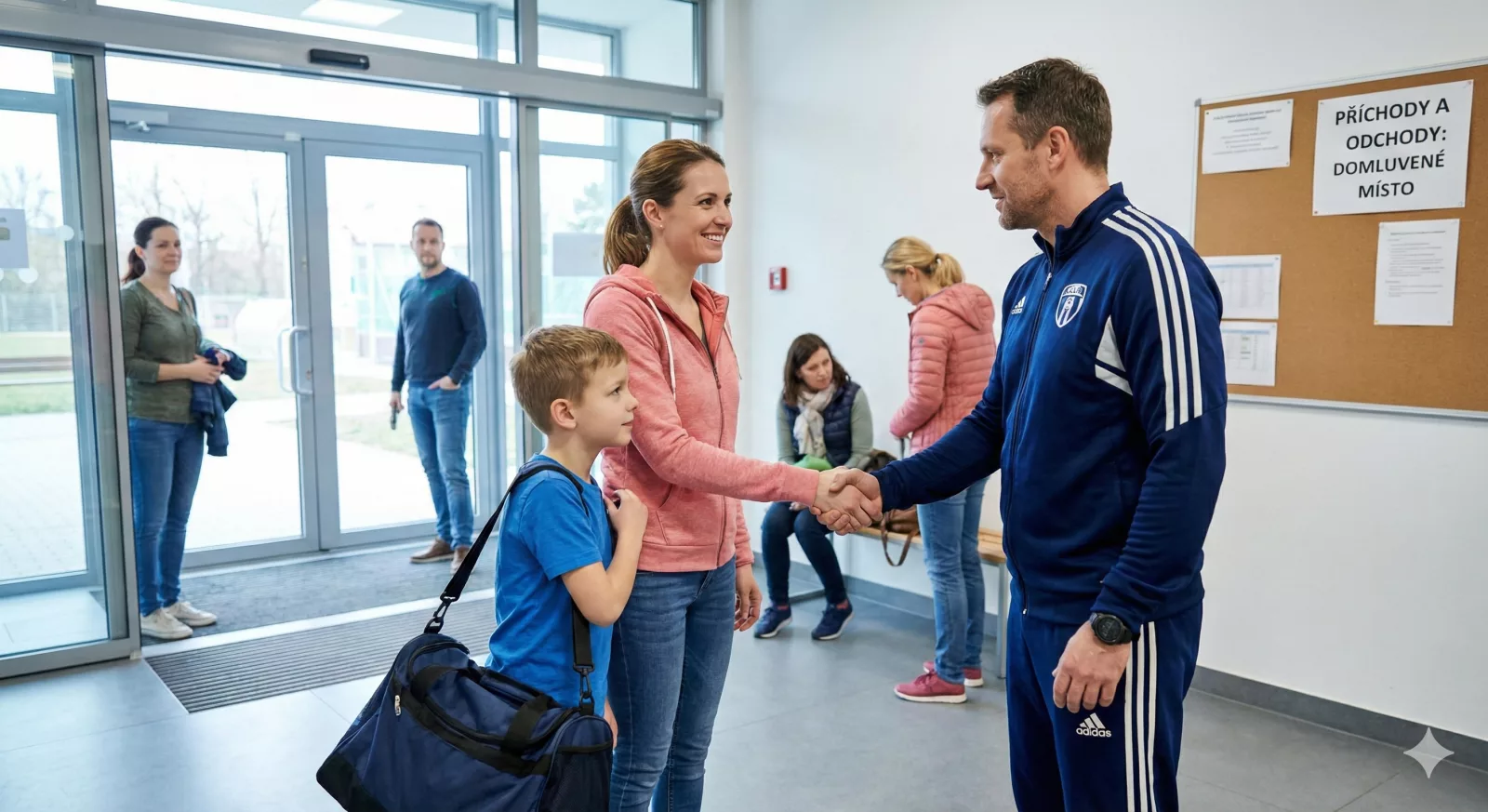 Bezpečné předávání dětí před tréninkem a po něm